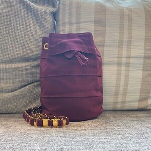 Salvatore Ferragamo Small Burgundy Backpack Bag